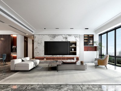 现代客餐厅3D模型下载